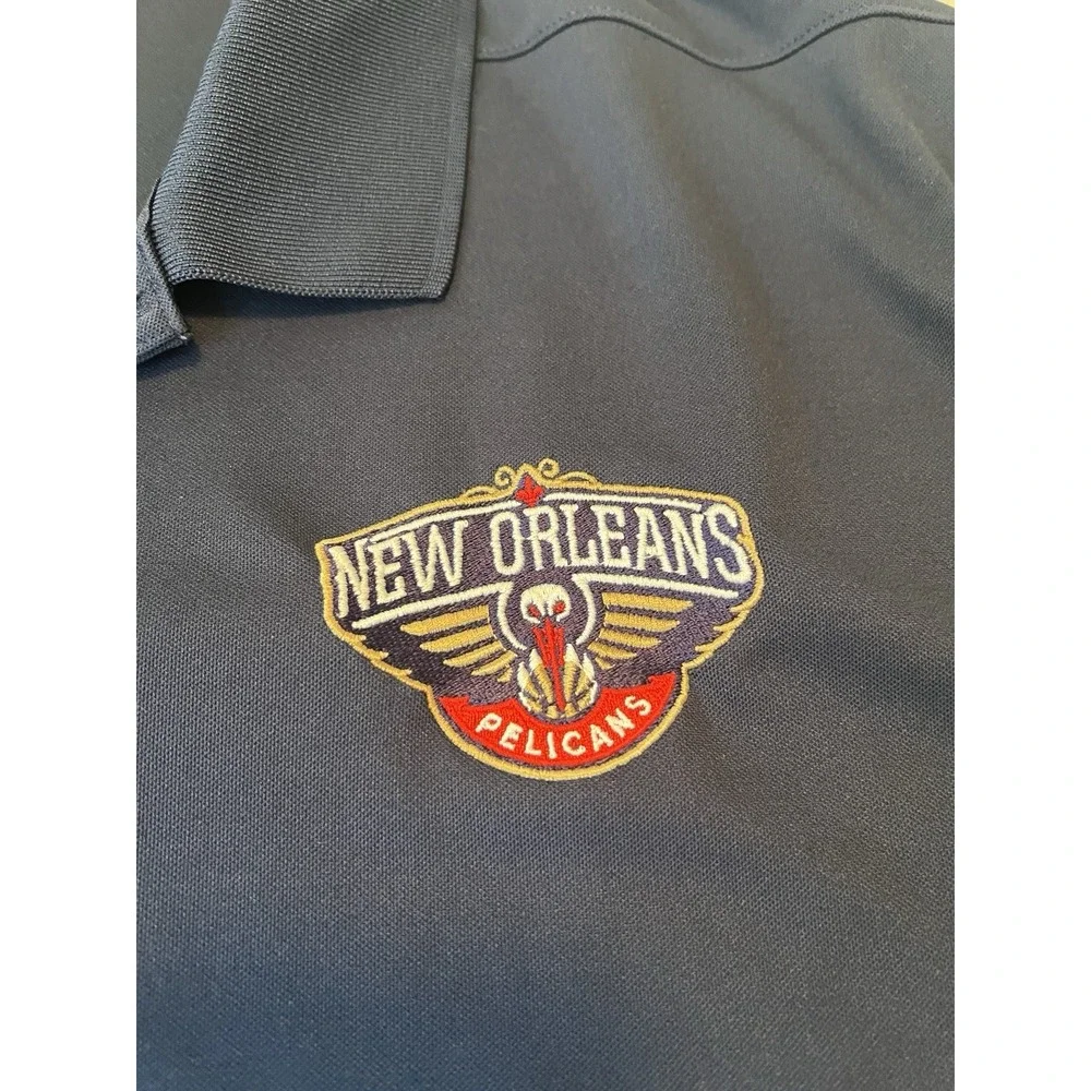Nike Mens Shirt 3XL Navy New Orleans Pelicans Dri-FIT Polo  Sprite Embroidered